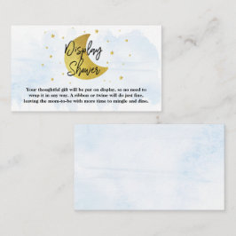 月の向こうに |男の子の赤ちゃんシャワー表示シャワー エンクロージャーカード