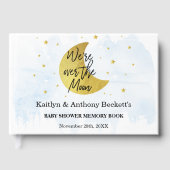 月の向こうに | 男の子の赤ちゃんシャワー記憶 ゲストブック (正面)