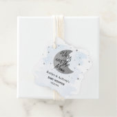 月の向こうに |男の子の赤ちゃんシャワー フェイバータグ (インサイチュ)