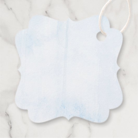 月の向こうに |男の子の赤ちゃんシャワー フェイバータグ (裏面)