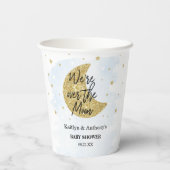 月の向こうに |男の子の赤ちゃんシャワー 紙コップ (裏面)