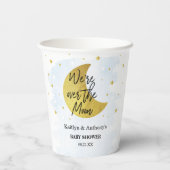 月の向こうに |男の子の赤ちゃんシャワー 紙コップ (裏面)