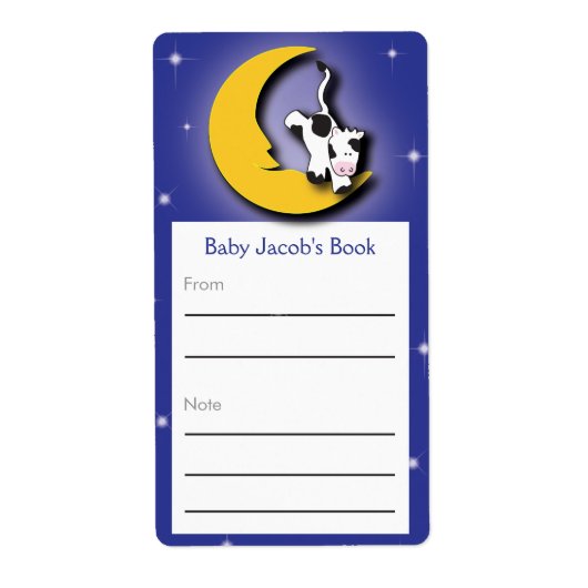 月の向こうに |蔵書票 ラベル (正面)