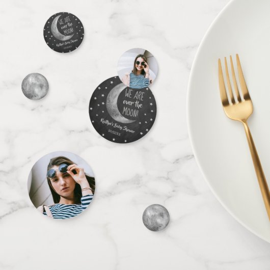 月の向こうに |赤ちゃんシャワー写真 コンフェッティ (グループ)