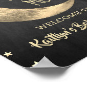 月の向こうに |赤ちゃんシャワー歓迎サイン ポスター (角)