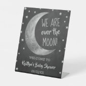 月の向こうに |赤ちゃんシャワー歓迎ペデスタルサイン 台座サイン (正面)