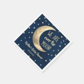 月の向こうに |赤ちゃんシャワー スタンダードカクテルナプキン (角)