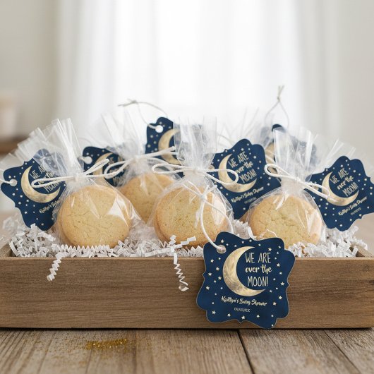 月の向こうに |赤ちゃんシャワー フェイバータグ