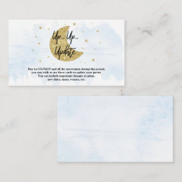 月の向こうに | Boys Baby Showerアップデートカード エンクロージャーカード