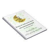 月の向こうに | Neutral Baby Shower Memory Book ノートブック (右側)