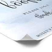 月の向こうの青いゲストブックディスプレイポスター ポスター (角)