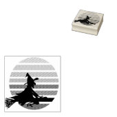 月の向飛んでいるこうの夜の漫画の魔女 ラバースタンプ (押印)