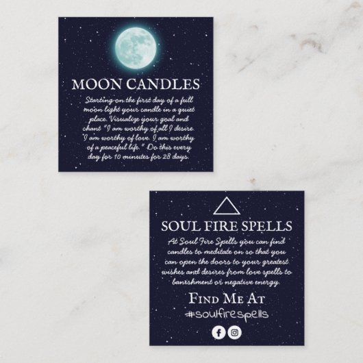 月の呪文 スクエア名刺 (正面/裏面)