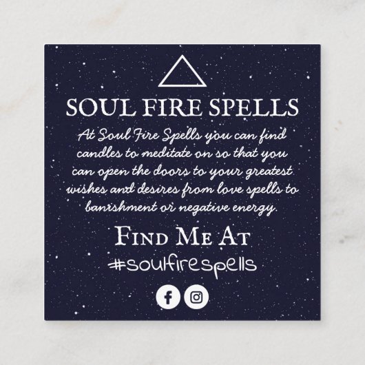 月の呪文 スクエア名刺 (裏面)