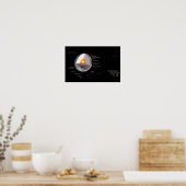 月の図天文学の軌道クレーターの戻り ポスター (キッチン)