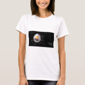 月の図天文学の軌道クレーターの戻り Tシャツ (正面)