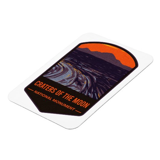 月の国の記念碑のクレーター マグネット (左側)