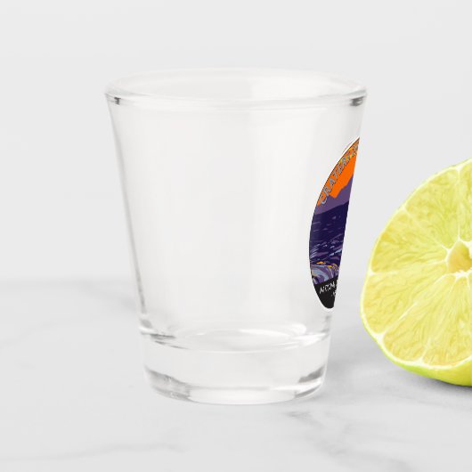 月の国記念碑アイダホのクレーター ショットグラス (左)