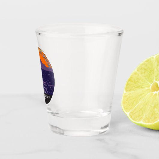 月の国記念碑アイダホのクレーター ショットグラス (右)