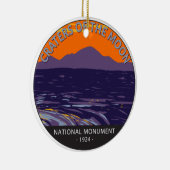 月の国記念碑アイダホのクレーター セラミックオーナメント (右)