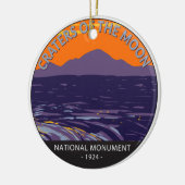 月の国記念碑アイダホのクレーター セラミックオーナメント (左)