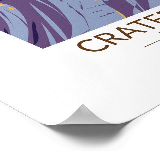 月の国記念碑アイダホのクレーター ポスター (角)