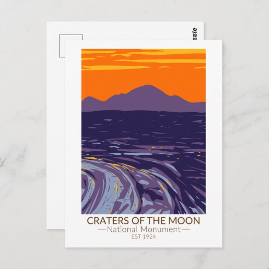 月の国記念碑アイダホのクレーター ポストカード (正面/裏面)
