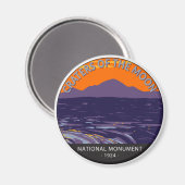 月の国記念碑アイダホのクレーター マグネット (正面/裏面)