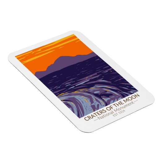 月の国記念碑アイダホのクレーター マグネット (右側)