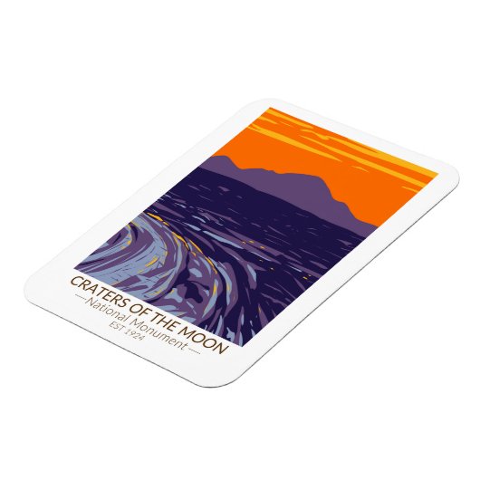 月の国記念碑アイダホのクレーター マグネット (左側)