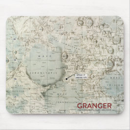 月の地図のマウスパッド マウスパッド