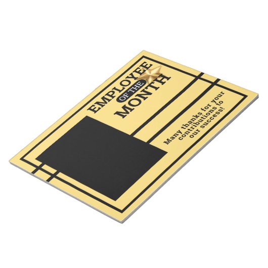 月の埋め込み写真賞メモ帳の従業員 ノートパッド (アングル)