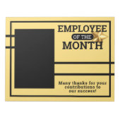 月の埋め込み写真賞メモ帳の従業員 ノートパッド (正面)