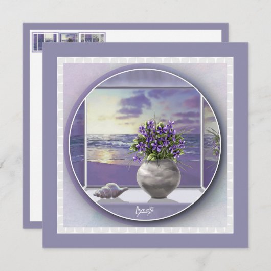 月の壺の中のスミレ (正面/裏面)