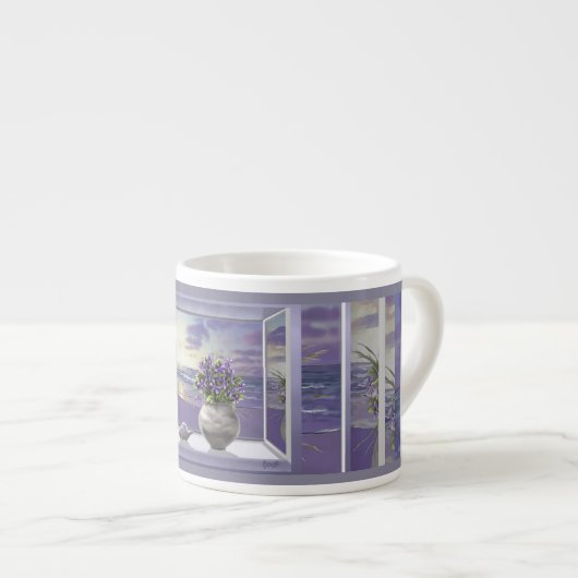 月の壺の中のスミレ エスプレッソカップ (正面右)