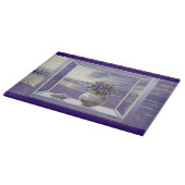 月の壺の中のスミレ カッティングボード (角)