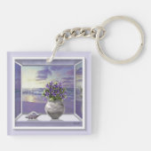 月の壺の中のスミレ キーホルダー (裏面)