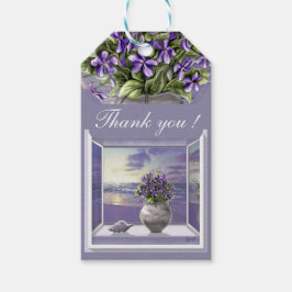 月の壺の中のスミレ ギフトタグ