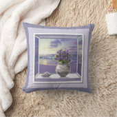 月の壺の中のスミレ クッション (ブランケット)