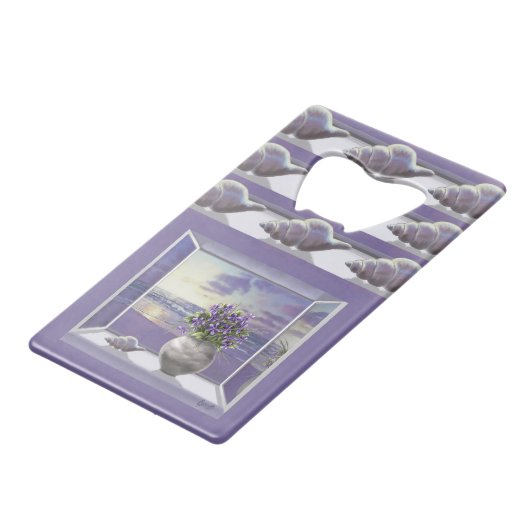 月の壺の中のスミレ クレジットカード栓抜き (正面アングル)