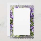 月の壺の中のスミレ サンキューカード (裏面)