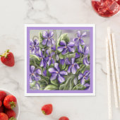 月の壺の中のスミレ スタンダードランチョンナプキン (インサイチュ)