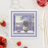 月の壺の中のスミレ スタンダードランチョンナプキン (インサイチュ)