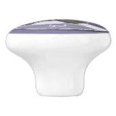 月の壺の中のスミレ セラミックノブ (側面)