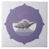 月の壺の中のスミレ タイル (正面)