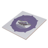 月の壺の中のスミレ タイル (側面)