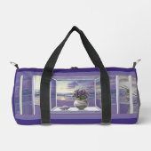 月の壺の中のスミレ ダッフルバッグ (正面)