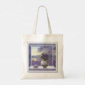 月の壺の中のスミレ トートバッグ (裏面)