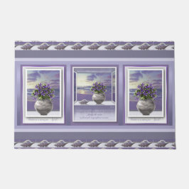 月の壺の中のスミレ ドアマット