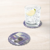 月の壺の中のスミレ ペーパーコースター (インサイチュ)